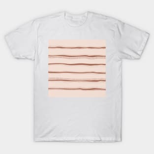 Boho Terracotta Mountains - Minimal Geometric Shapes T-Shirt